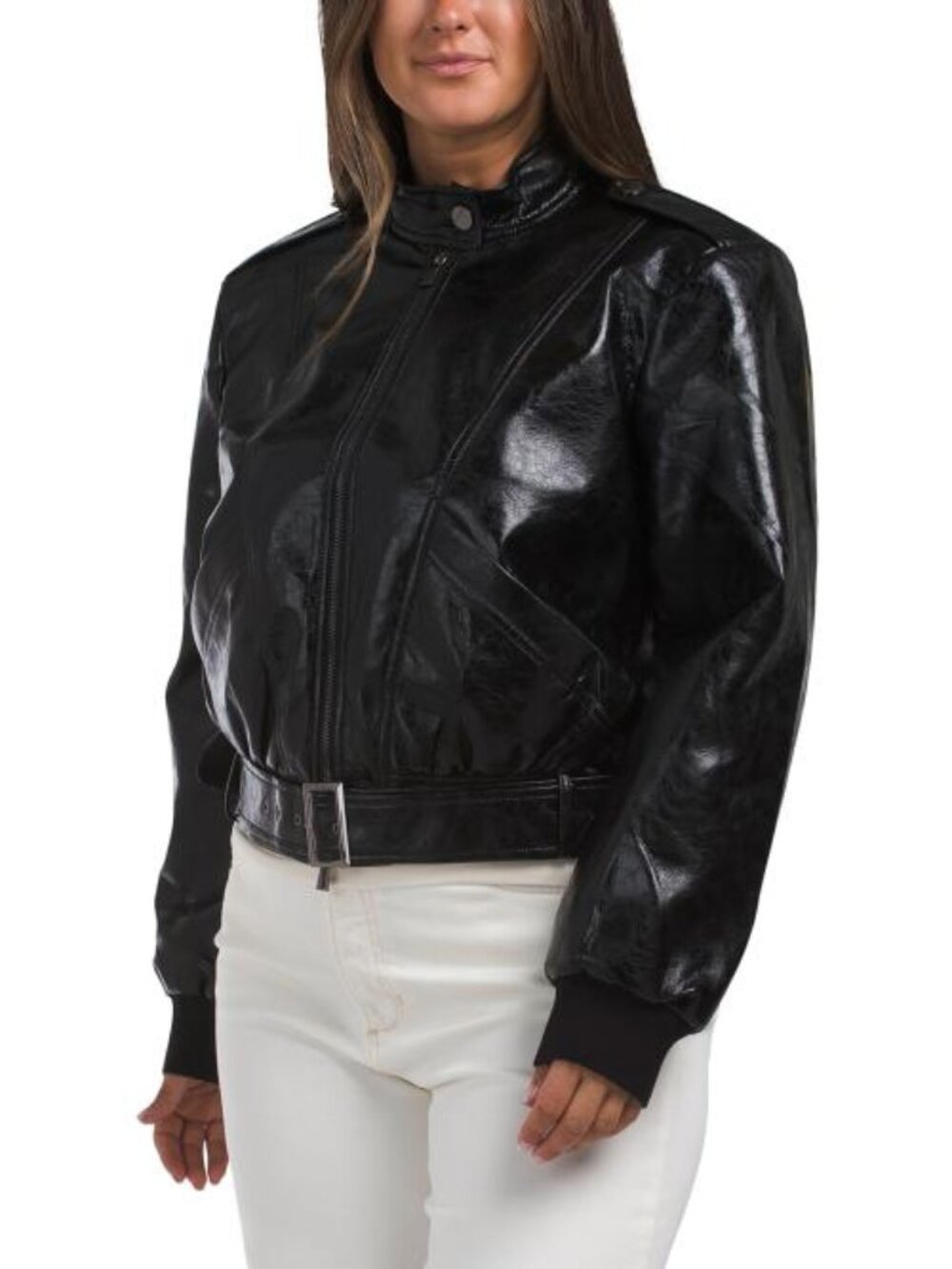 TOCCIN Belted Biker Jacket